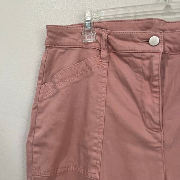 Joie Blush Pink Utility Pants Women’s Size 10 Wide Leg Cropped Casual Workwear - Picture 7 of 7